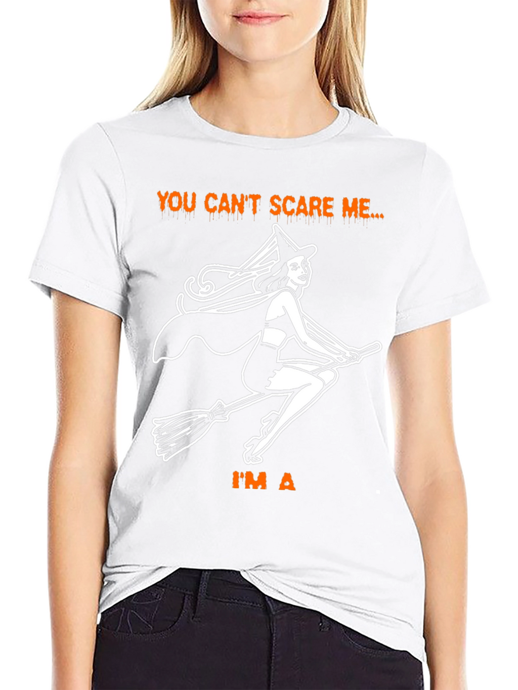 Witch T-Shirt - You Cant Scare Me Halloween Tee
