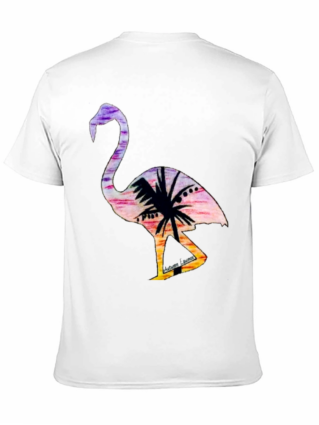 Tropical Flamingo Graphic Tee - Sunset Vibes