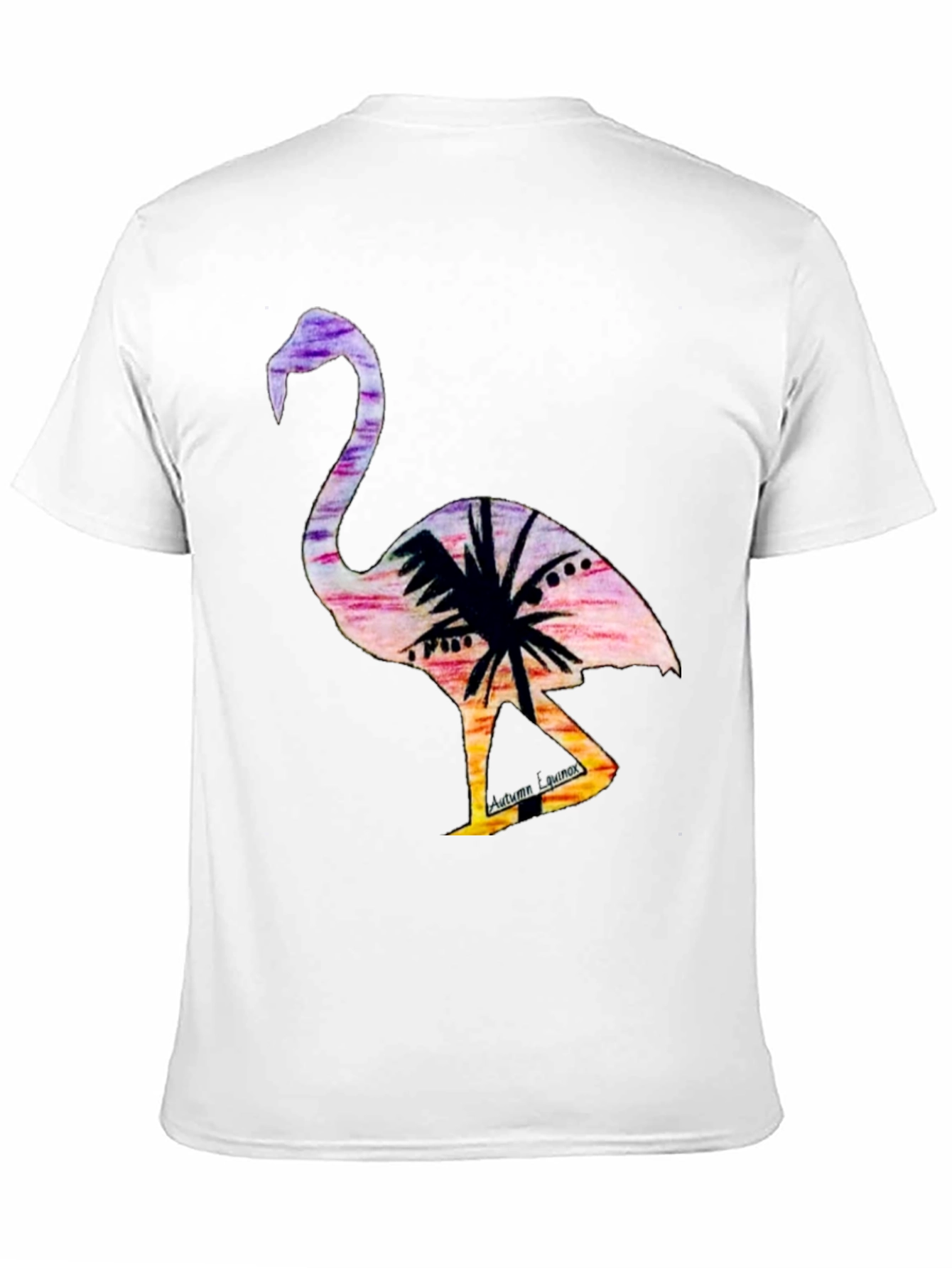 Tropical Flamingo Graphic Tee - Sunset Vibes