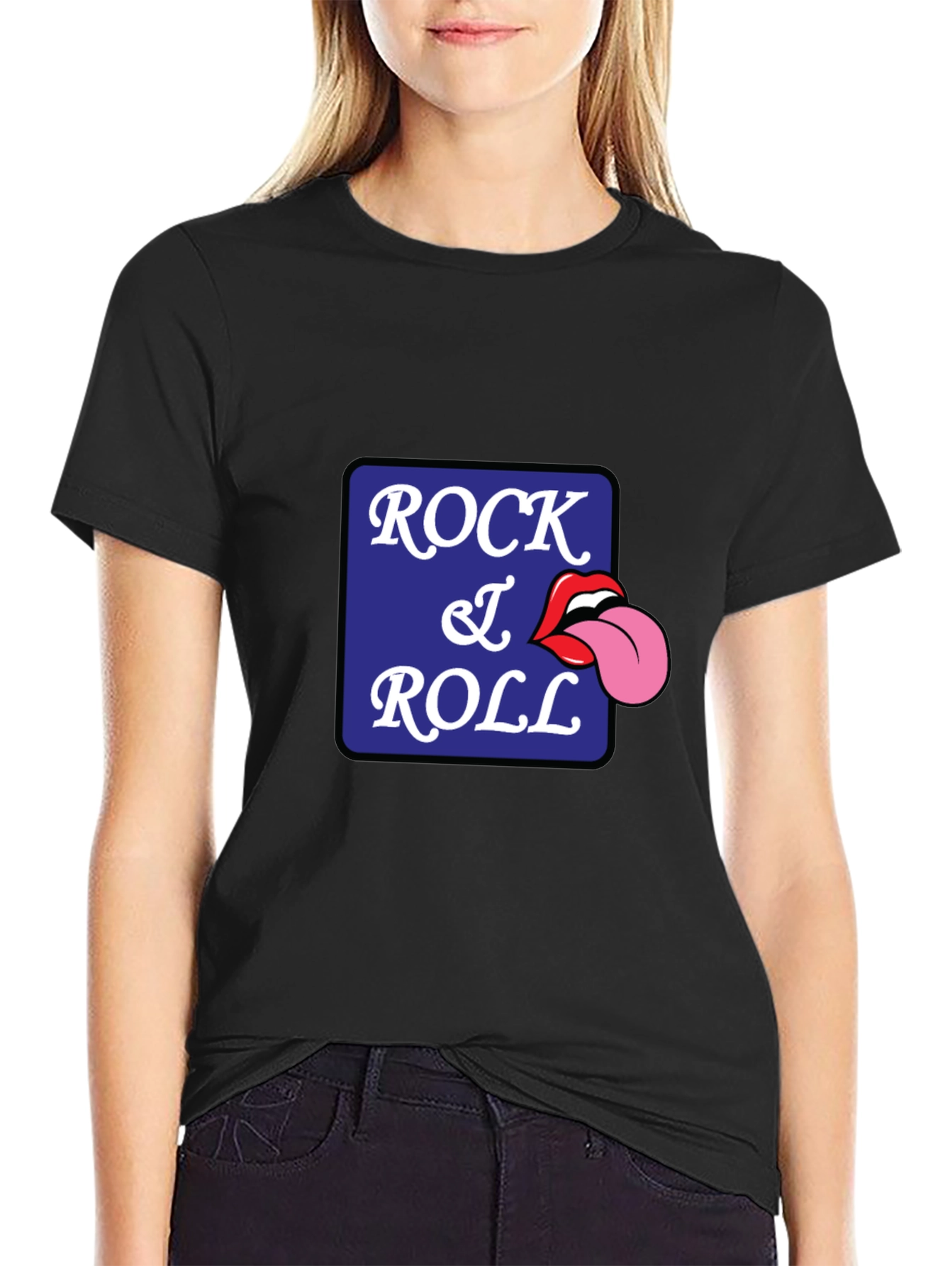 Rock and Roll Tongue Graphic Tee - Cool Retro Style