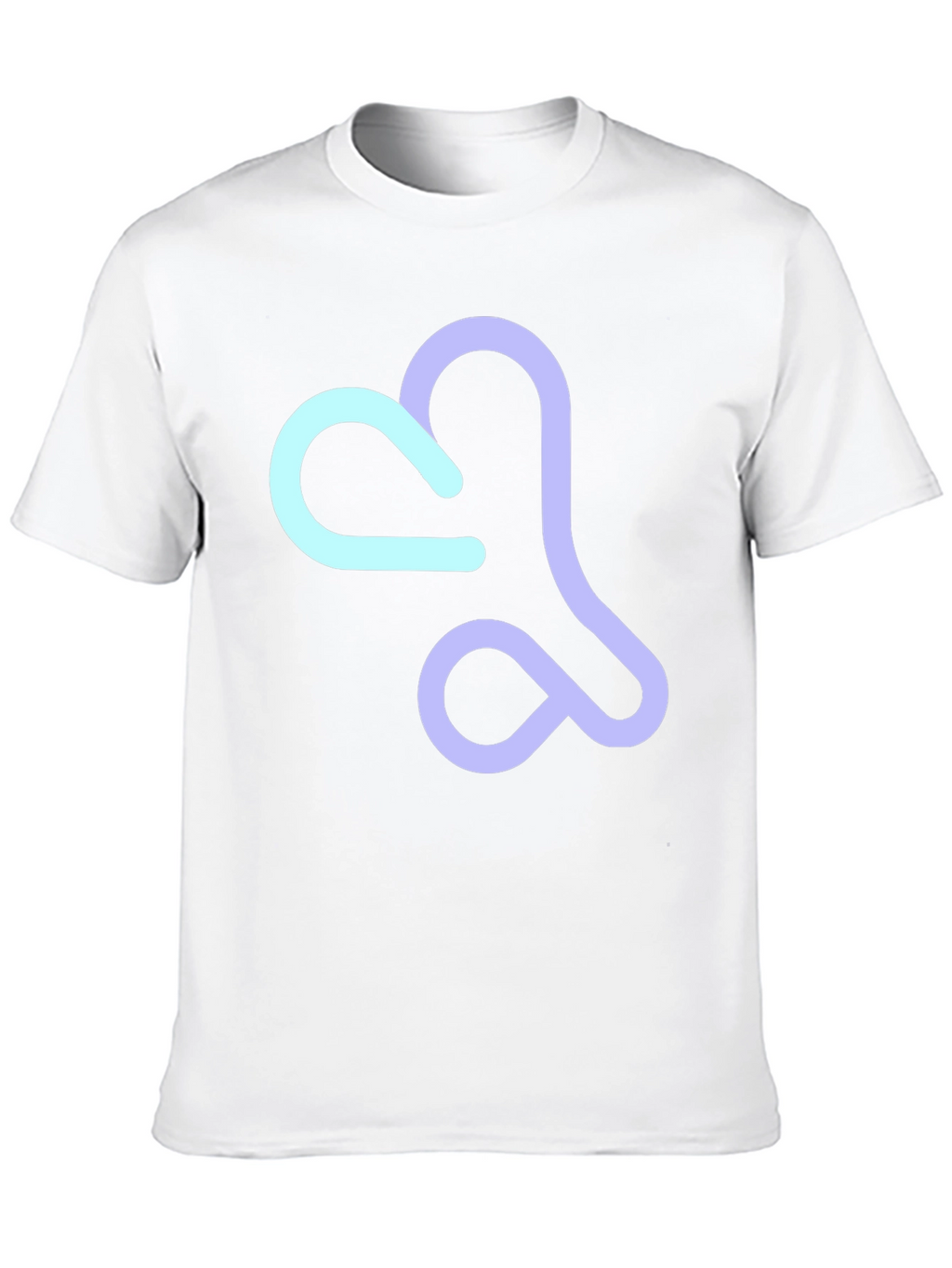 Abstract Heart T-Shirt - Casual Black Tee