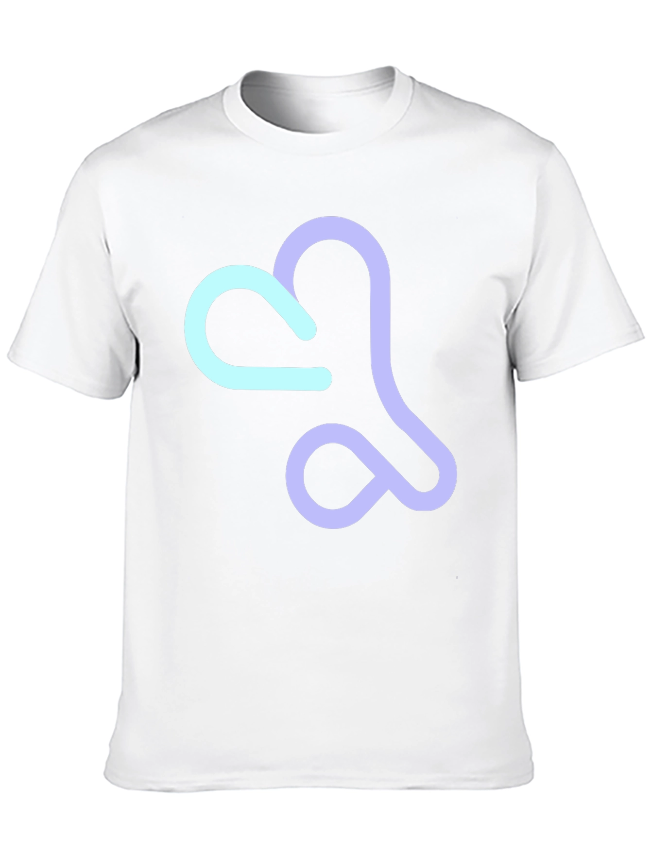 Abstract Heart T-Shirt - Casual Black Tee