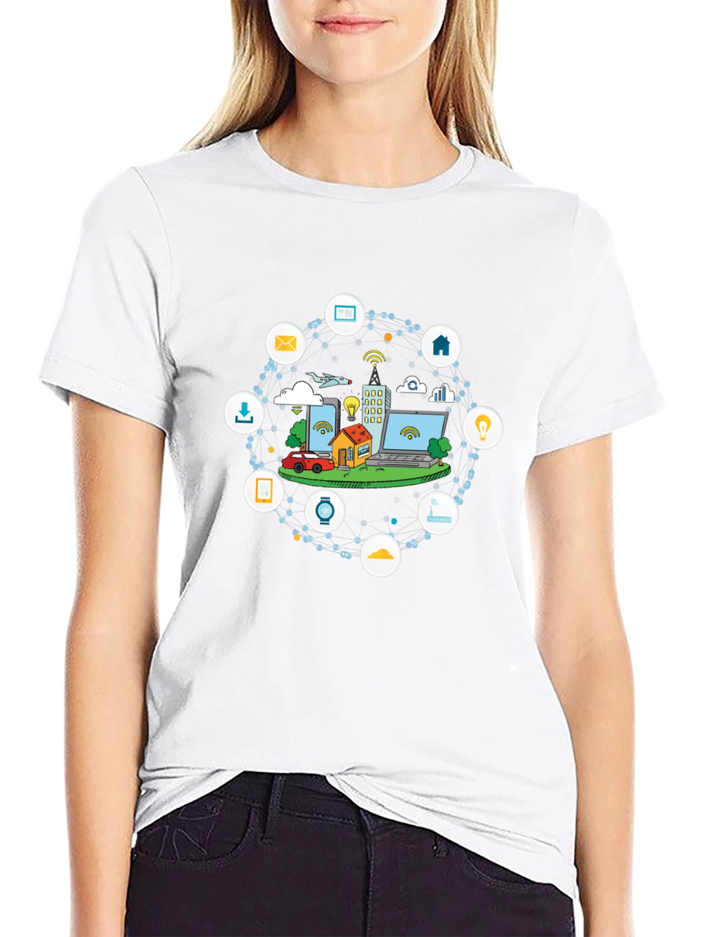 Smart Tech T-Shirt - Black Crew Neck