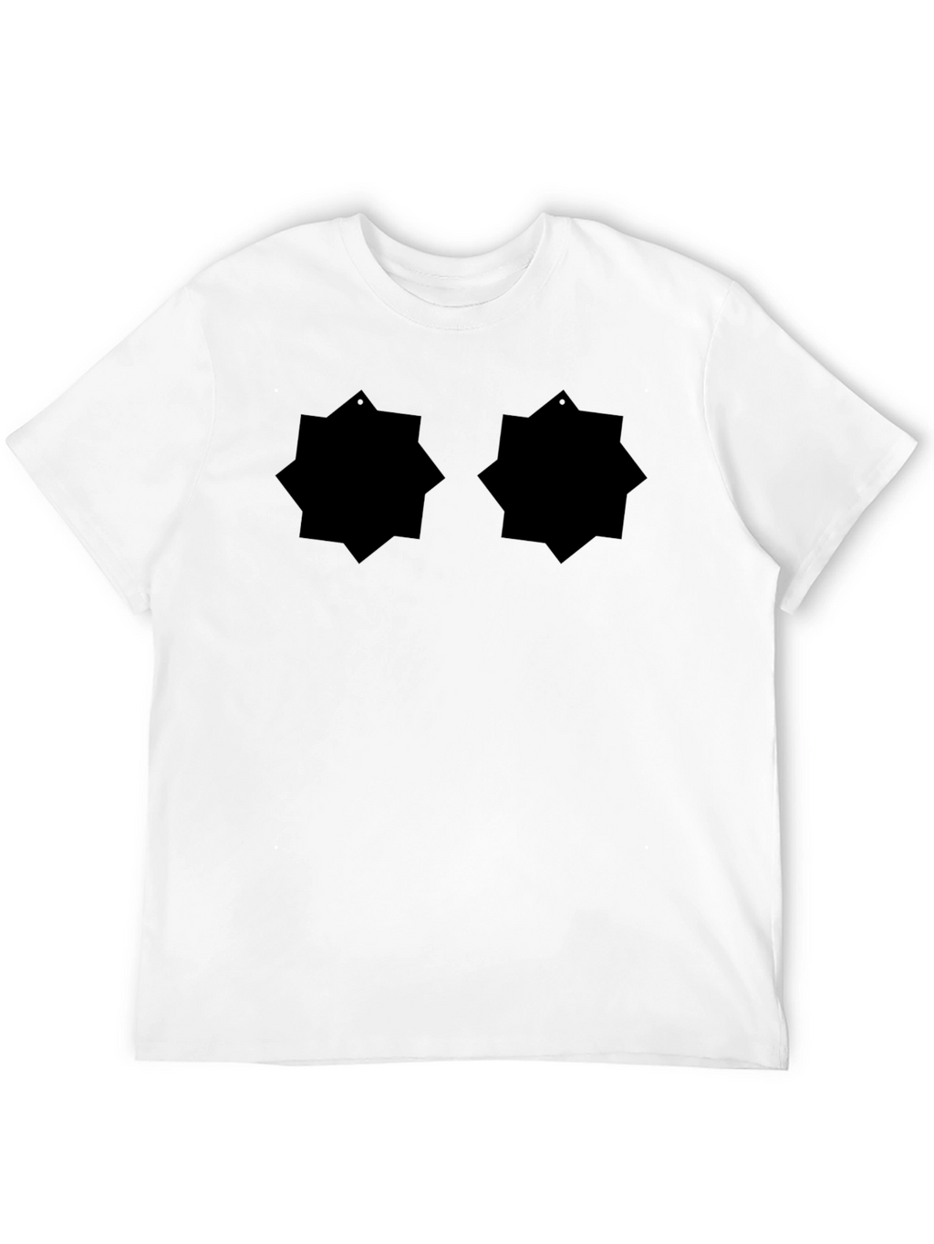 Black Graphic Tee - Abstract Design