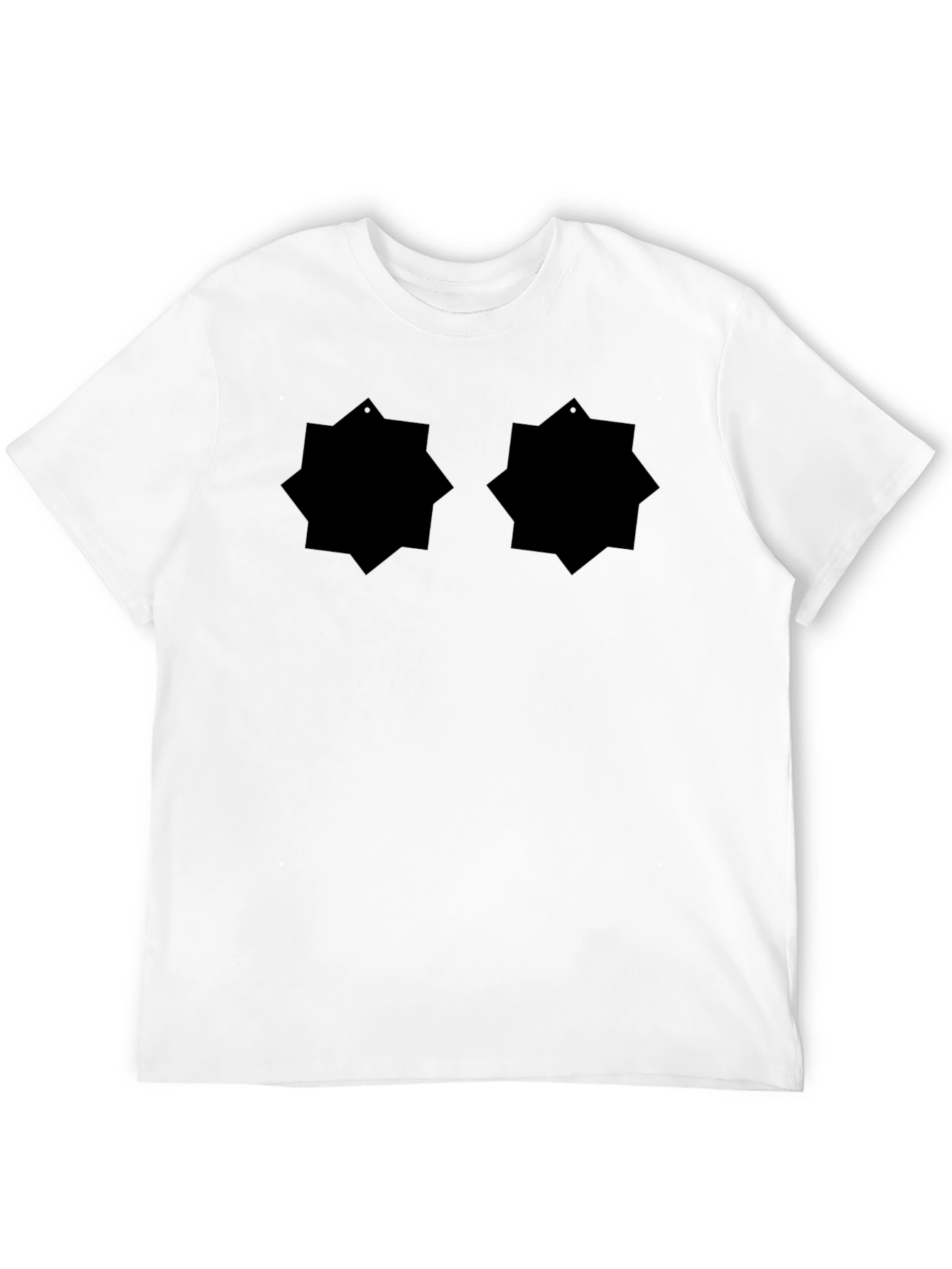 Black Graphic Tee - Abstract Design