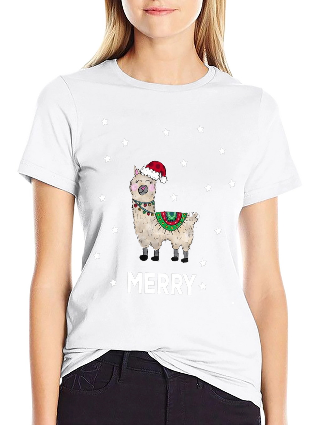 Merry Llama Christmas T-Shirt