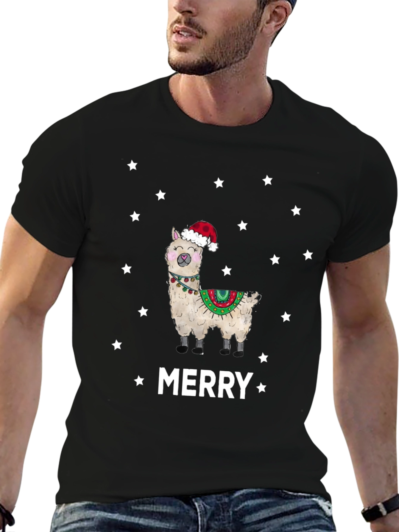 Merry Llama Christmas T-Shirt