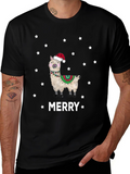 Merry Llama Christmas T-Shirt
