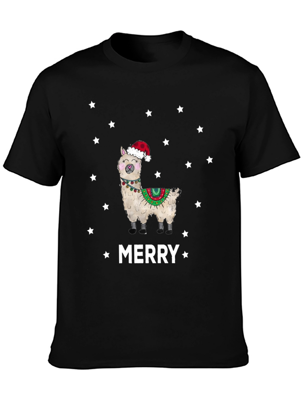Merry Llama Christmas T-Shirt