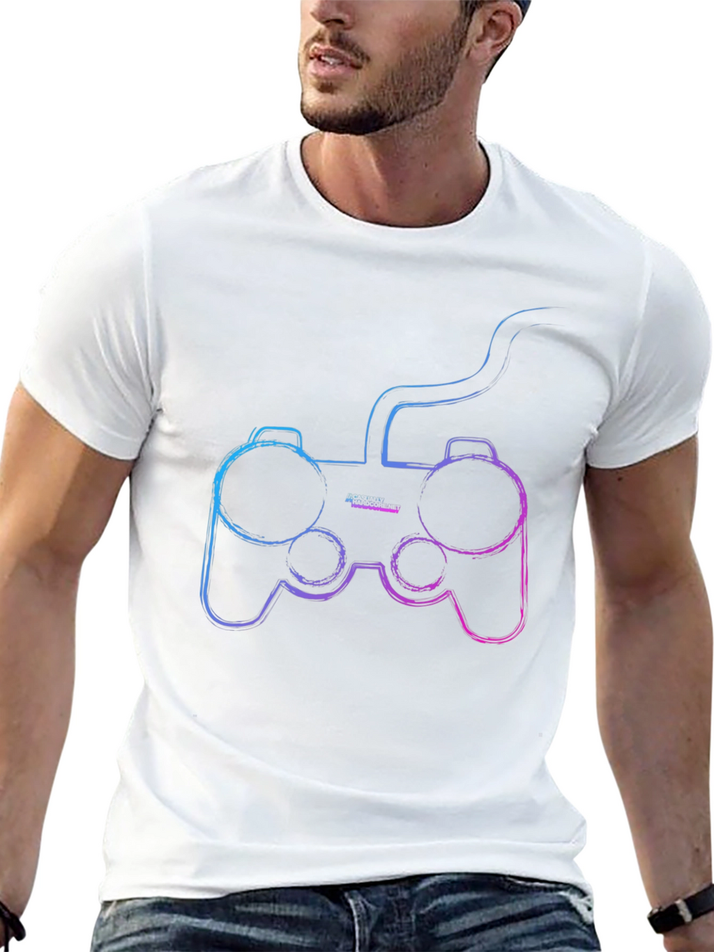 Gamer T-Shirt - Retro Neon Controller Design