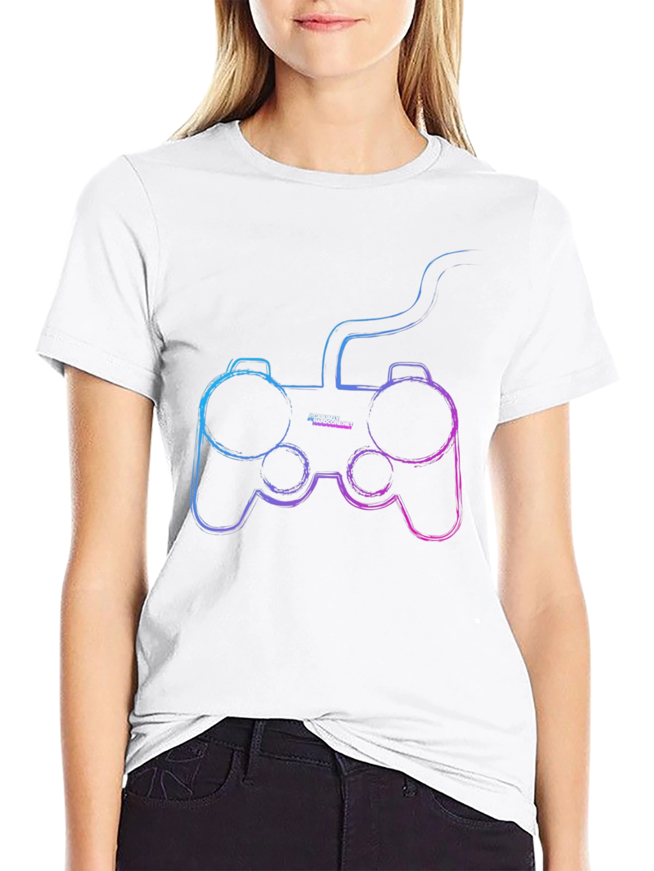 Gamer T-Shirt - Retro Neon Controller Design