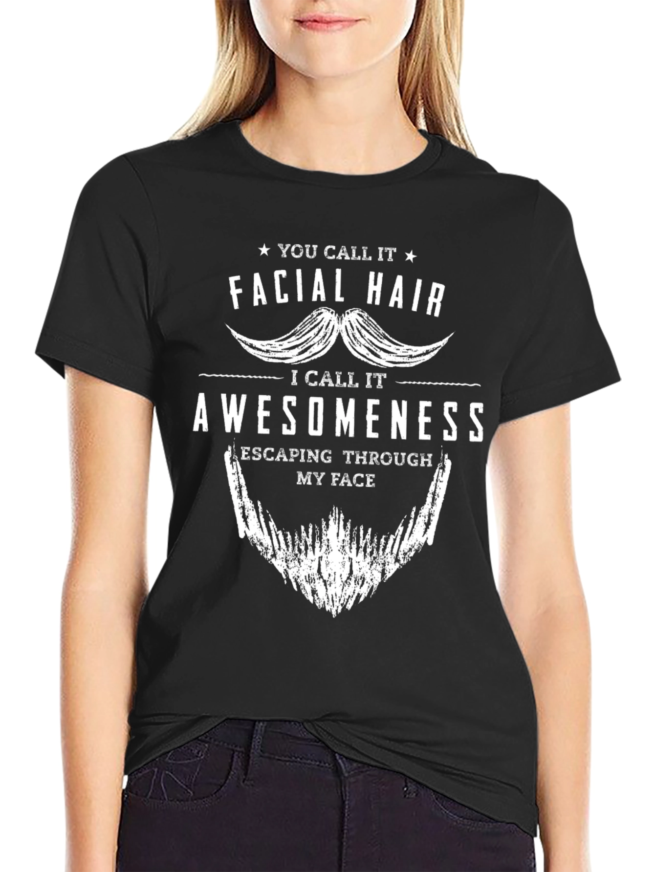 Facial Hair Awesomeness Graphic T-Shirt