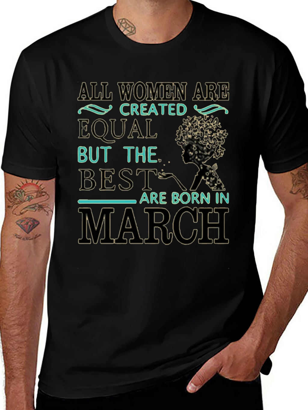 All Women Are Created Equal March Birthday T-Shirt