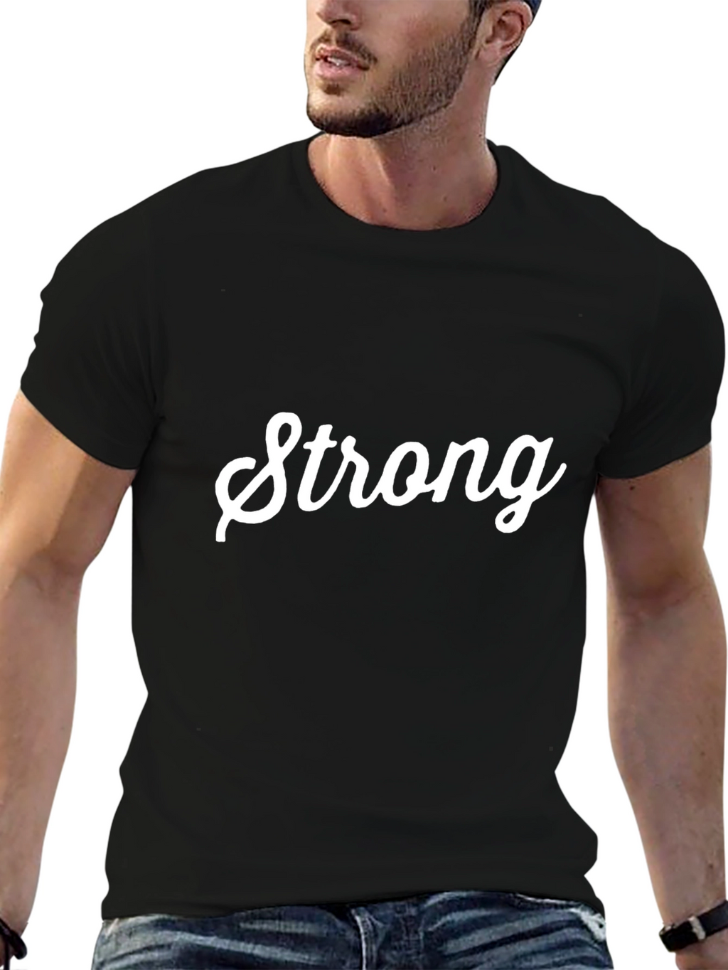 Strong Graphic Tee - Mens Black T-Shirt
