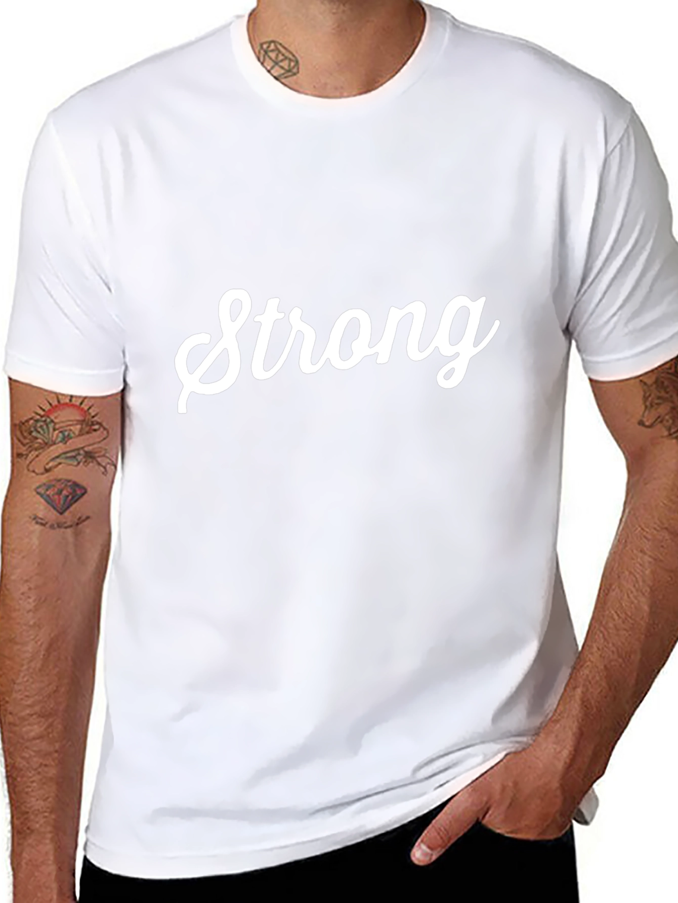 Strong Graphic Tee - Mens Black T-Shirt