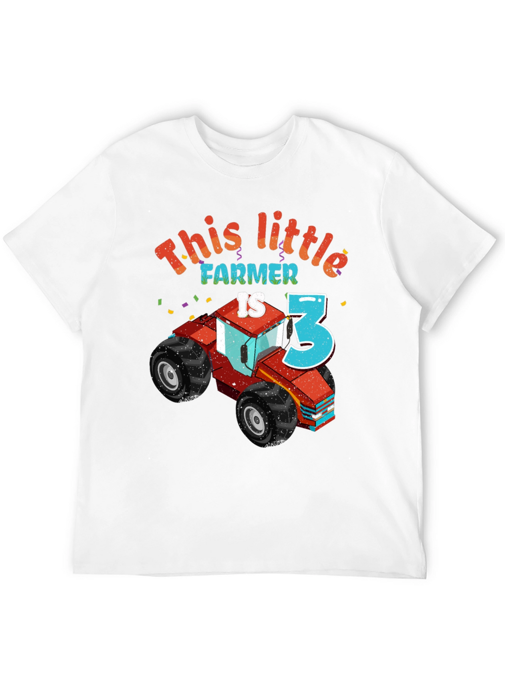 This Little Farmer is Three Birthday T-Shirt