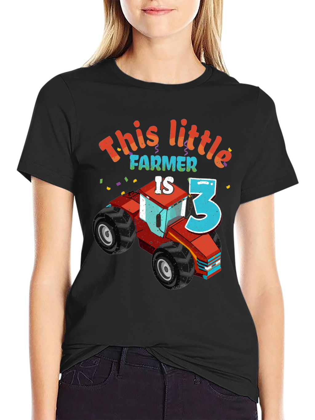 This Little Farmer is Three Birthday T-Shirt