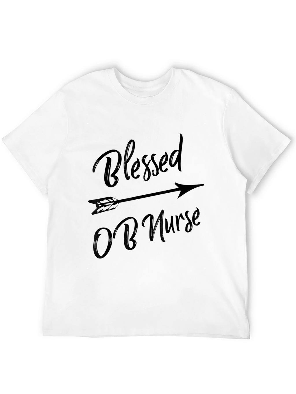 Blessed OB Nurse Black T-Shirt