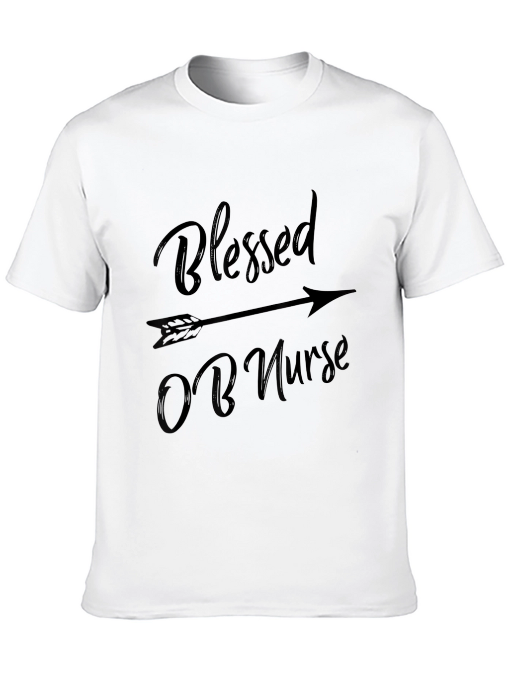 Blessed OB Nurse Black T-Shirt