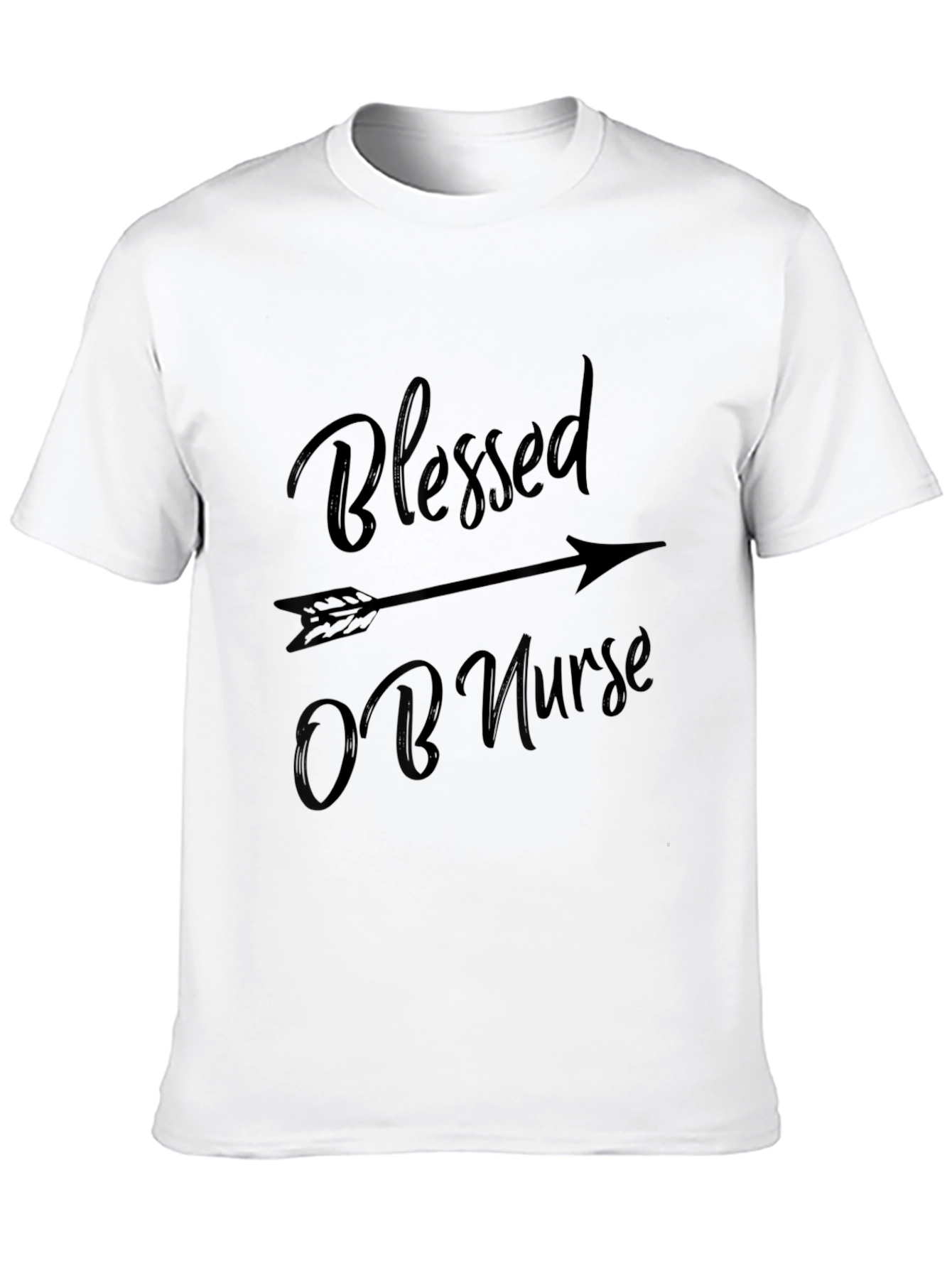 Blessed OB Nurse Black T-Shirt