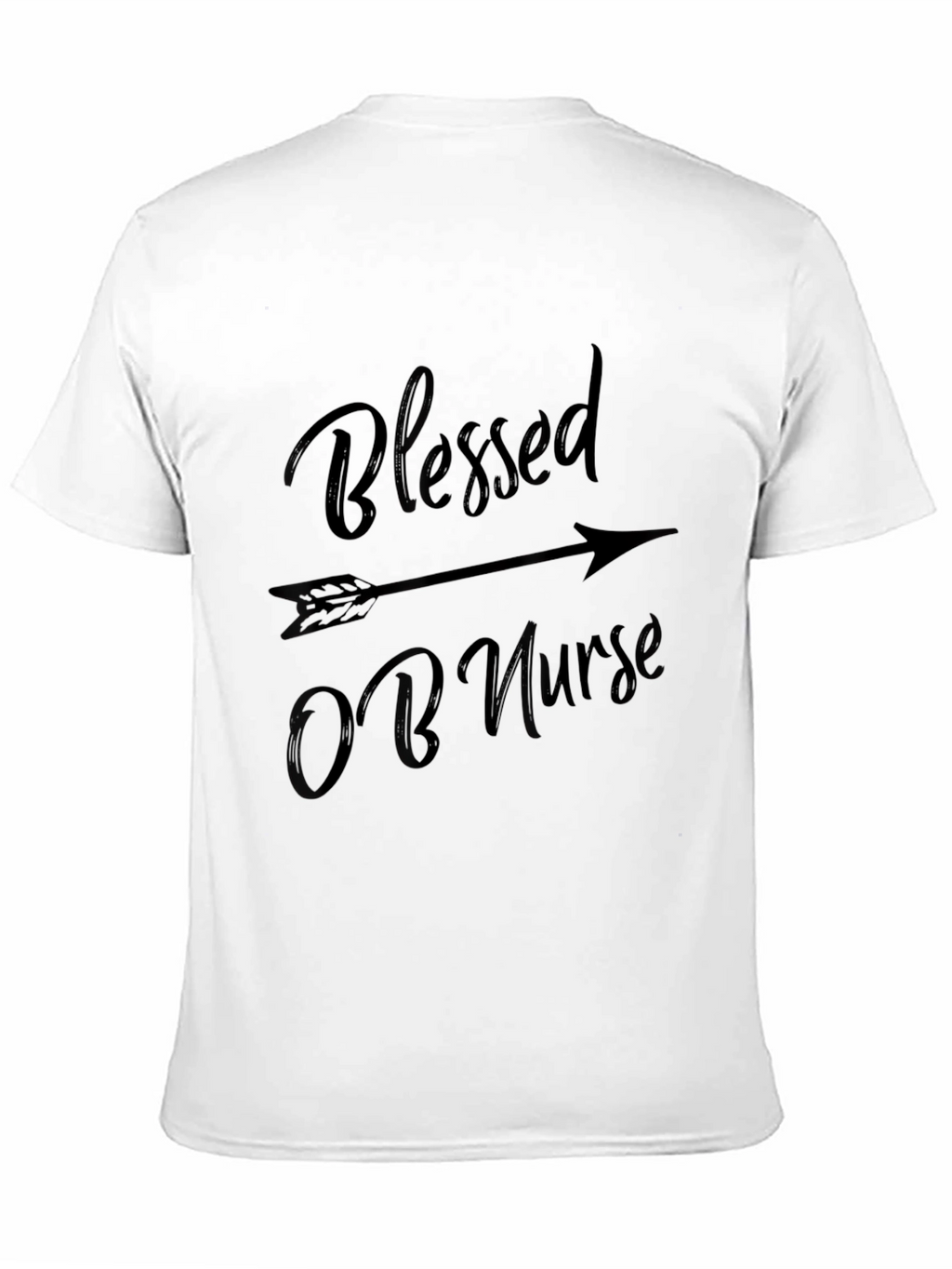 Blessed OB Nurse Black T-Shirt