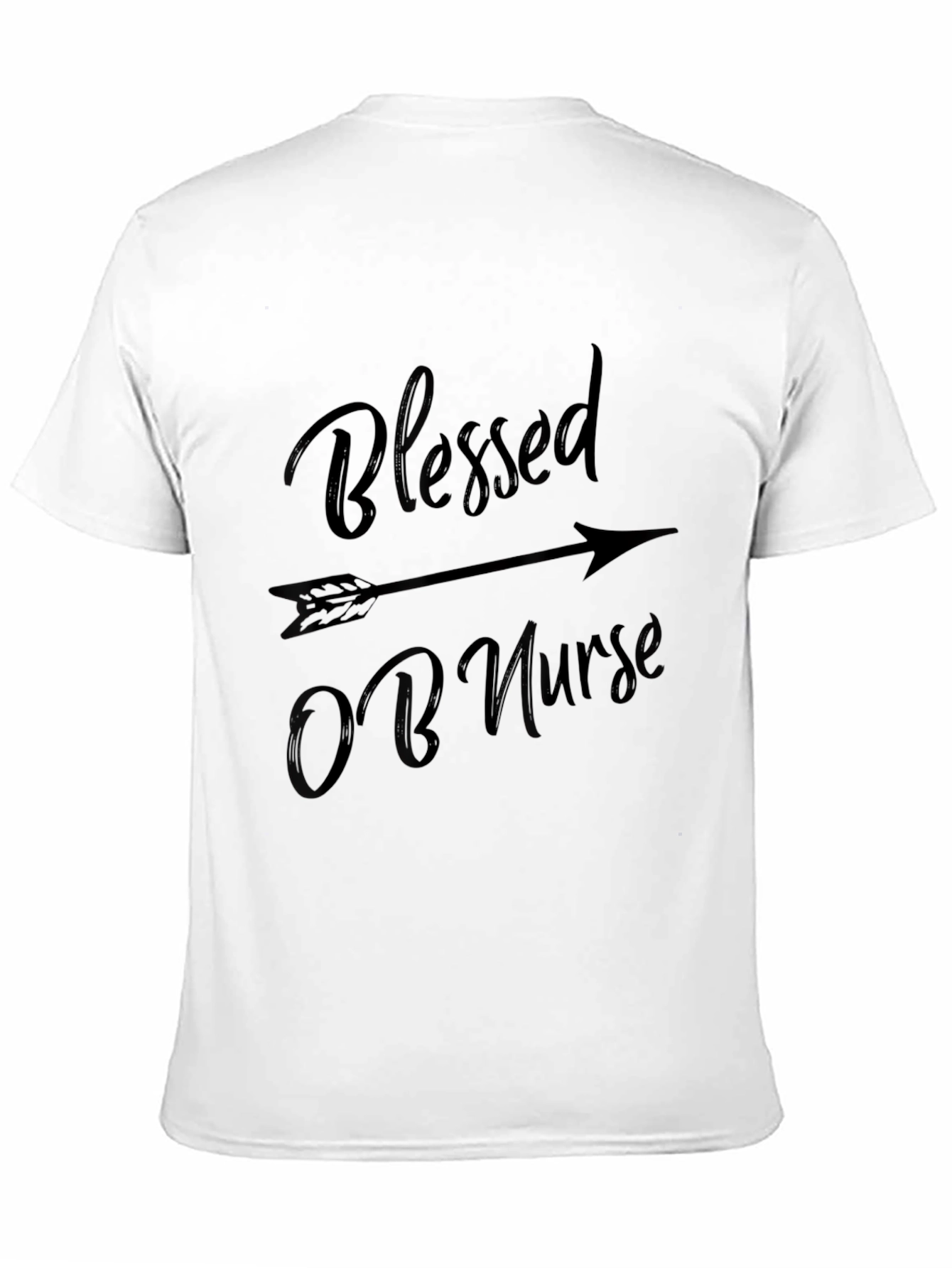 Blessed OB Nurse Black T-Shirt