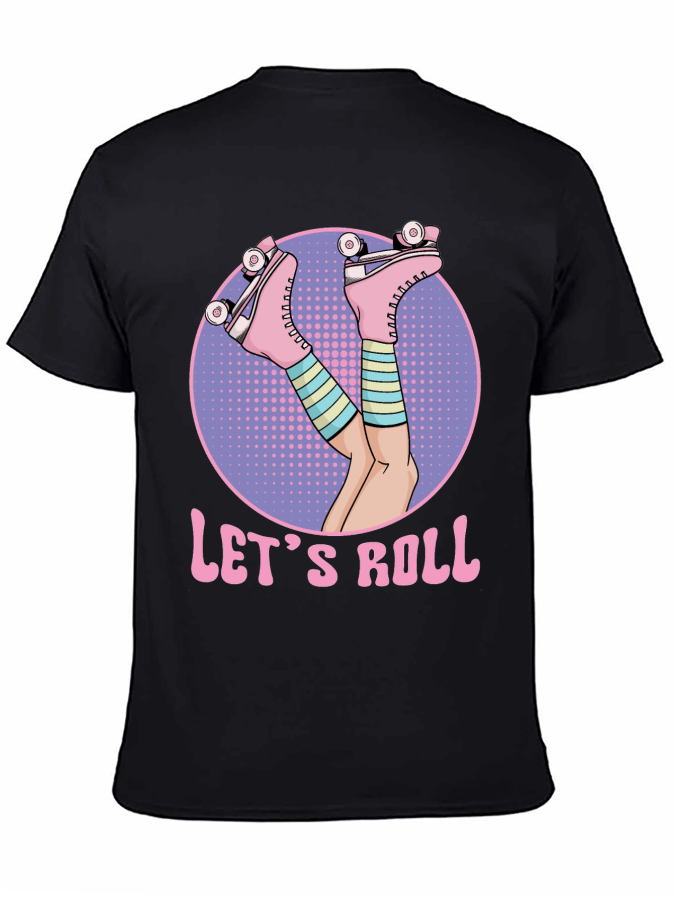 Lets Roll Retro Roller Skate T-Shirt