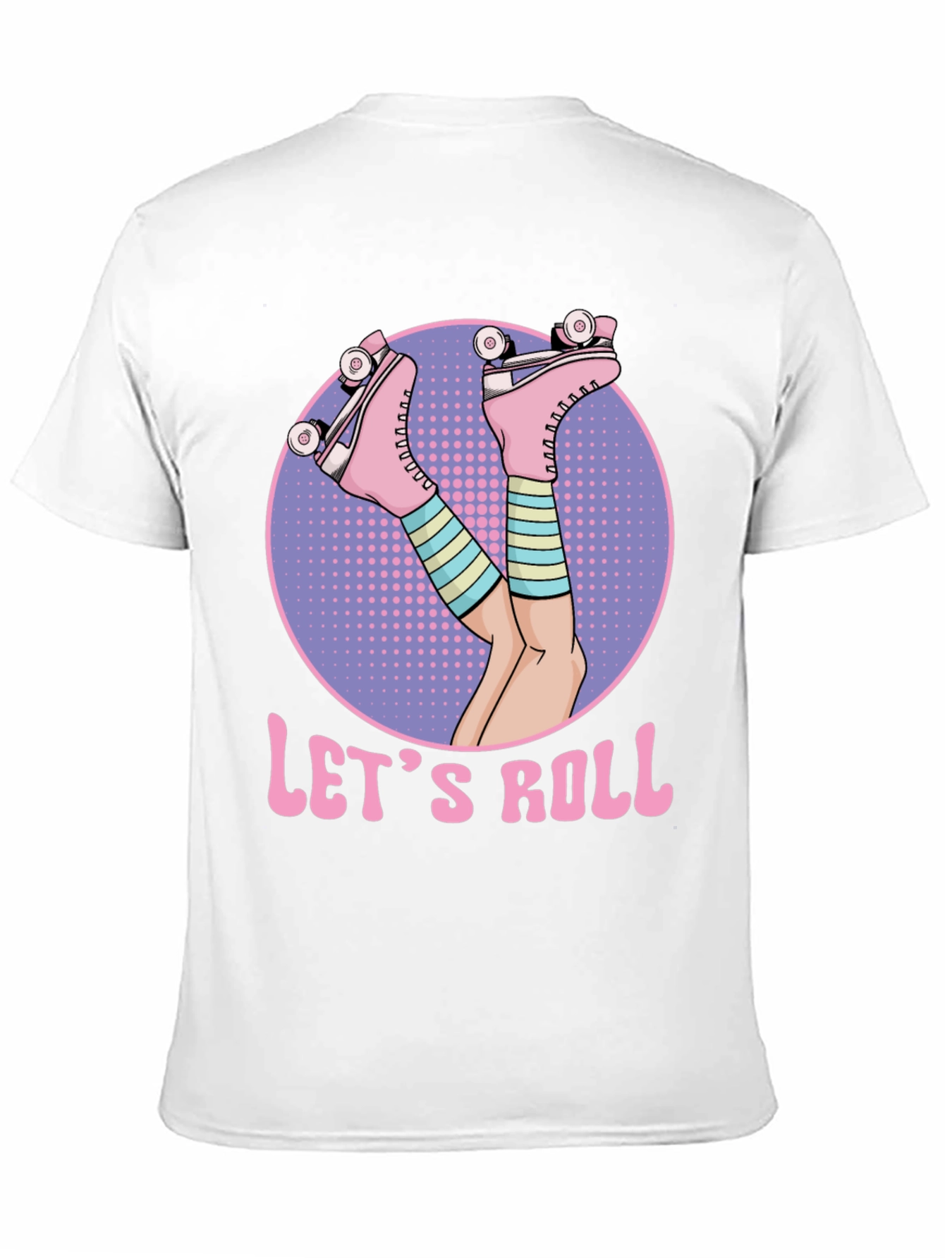 Lets Roll Retro Roller Skate T-Shirt
