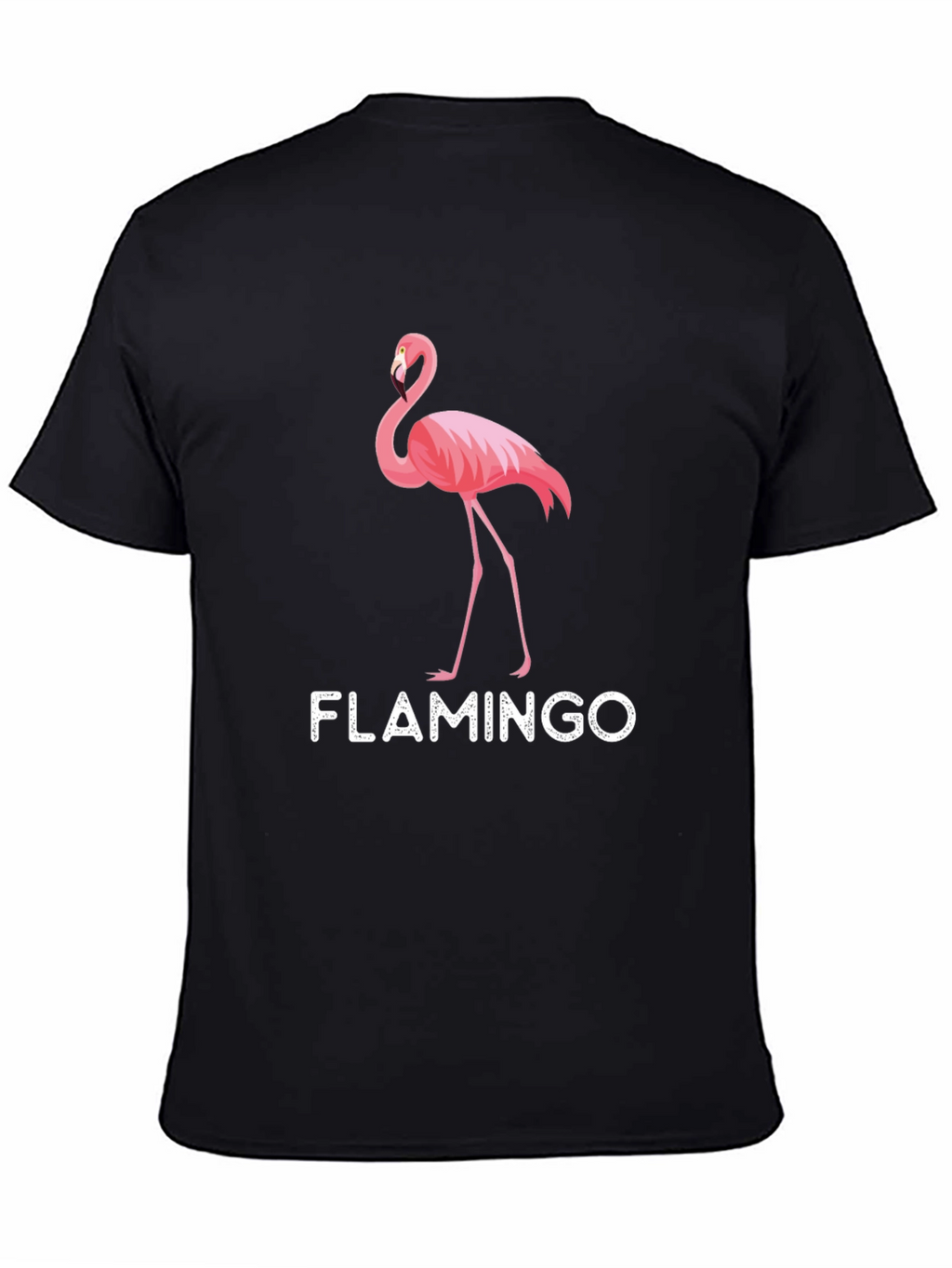 Mens Black Flamingo Graphic T-Shirt