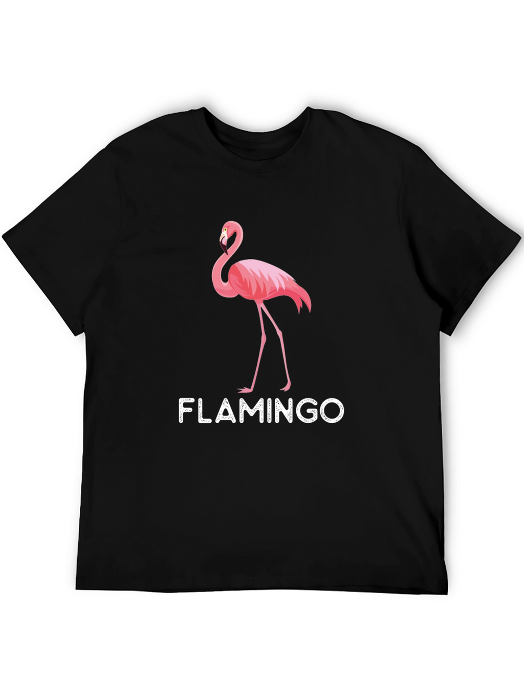 Mens Black Flamingo Graphic T-Shirt