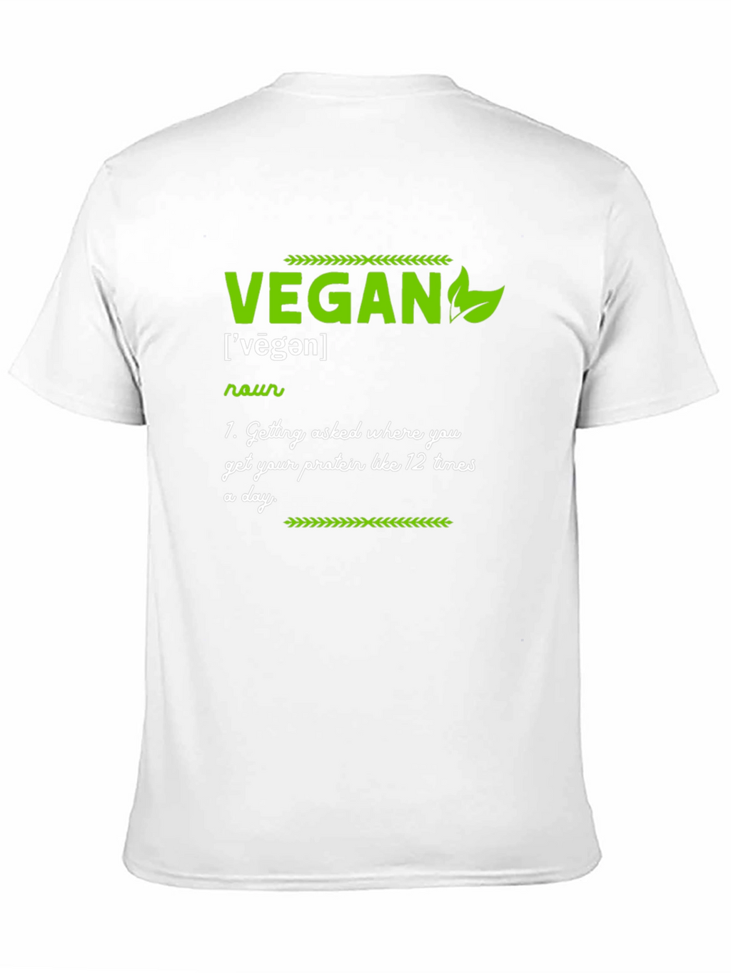 Vegan Definition T-Shirt - Funny Protein Question Tee