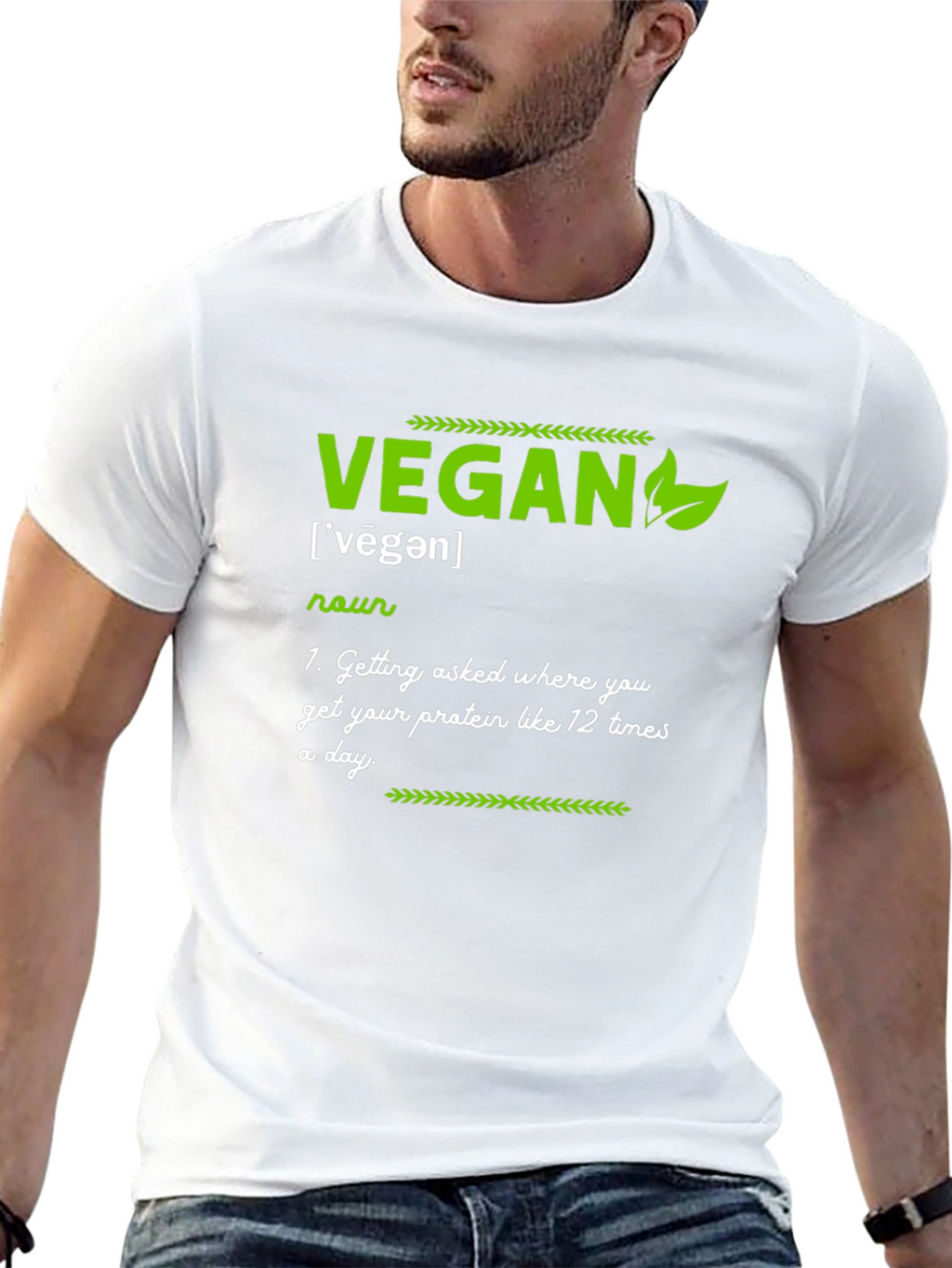 Vegan Definition T-Shirt - Funny Protein Question Tee