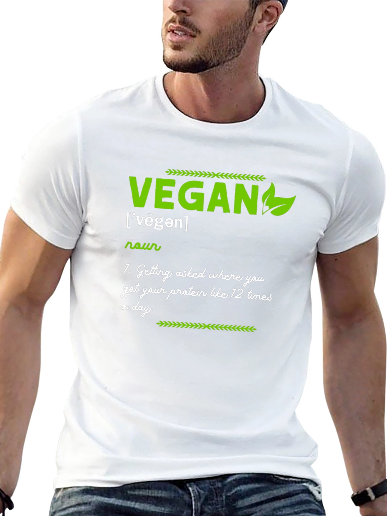 Vegan Definition T-Shirt - Funny Protein Question Tee