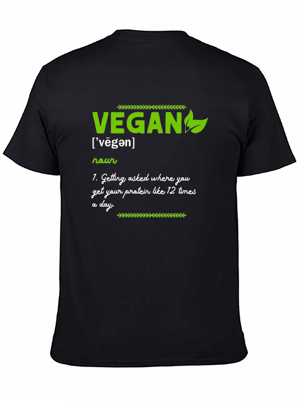 Vegan Definition T-Shirt - Funny Protein Question Tee
