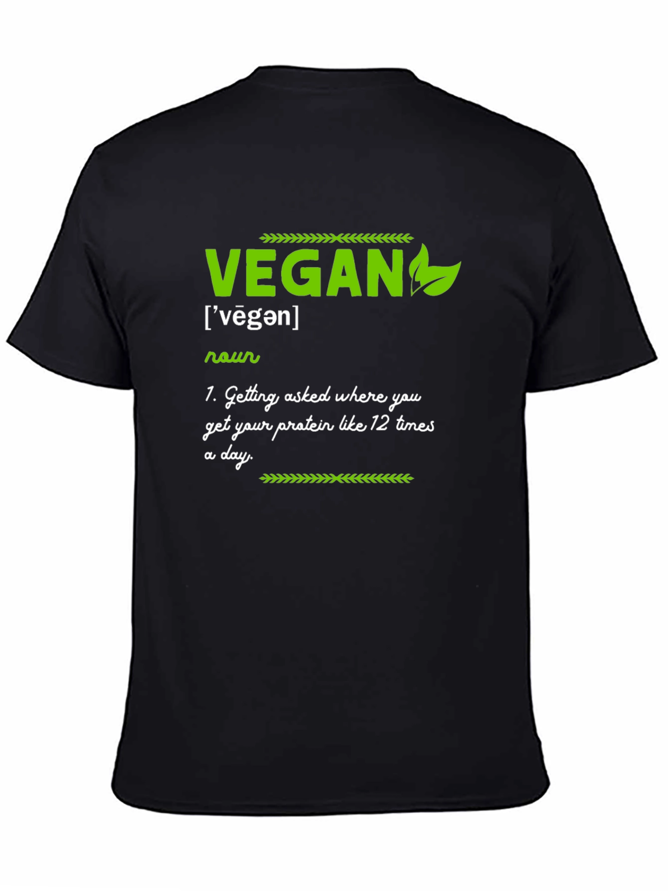Vegan Definition T-Shirt - Funny Protein Question Tee