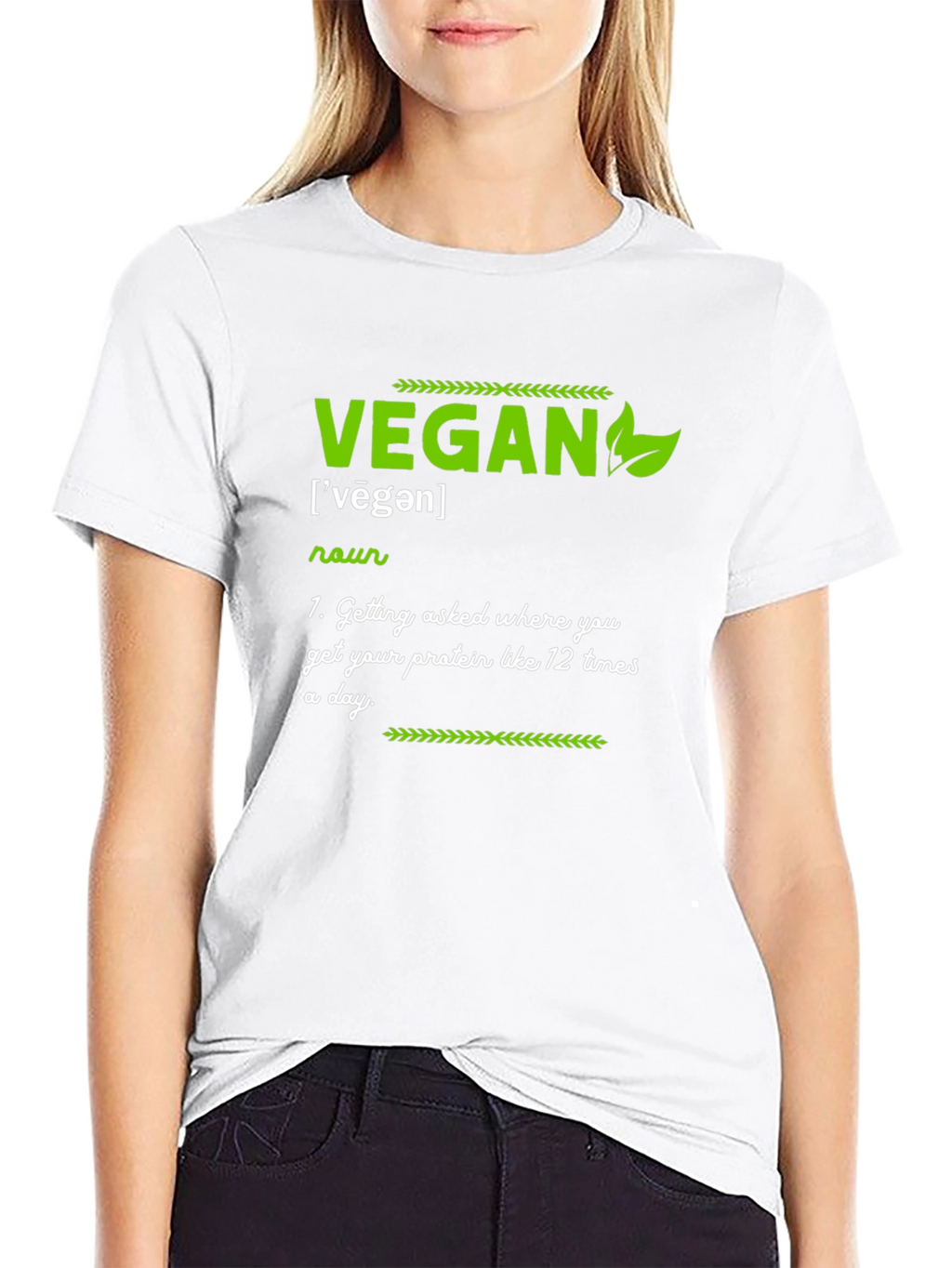 Vegan Definition T-Shirt - Funny Protein Question Tee