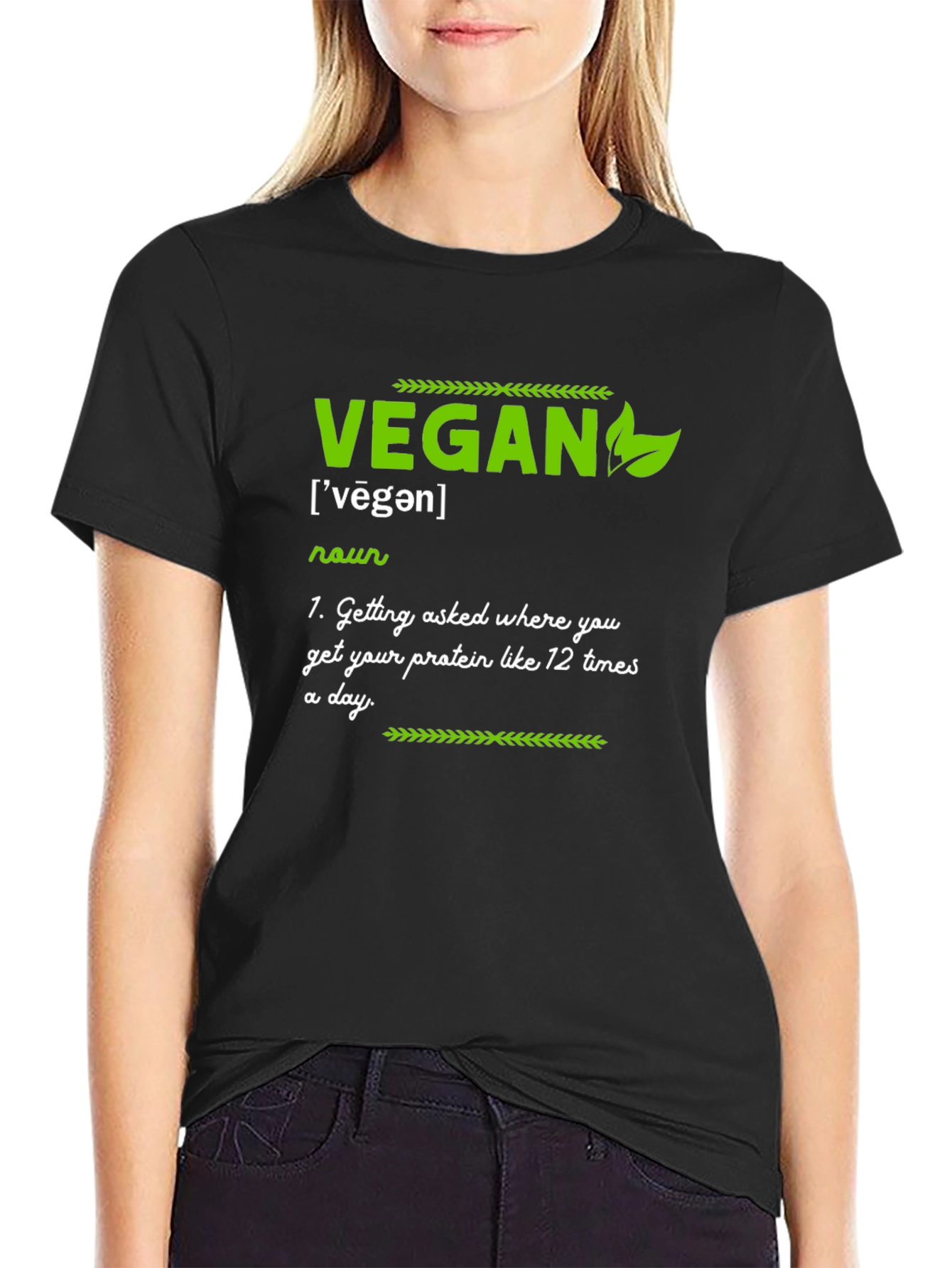 Vegan Definition T-Shirt - Funny Protein Question Tee