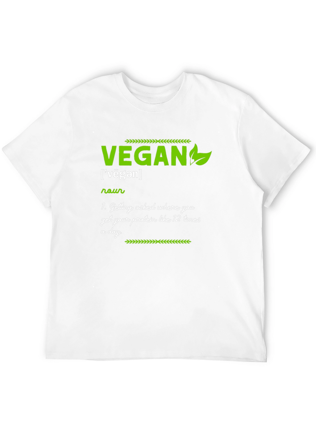 Vegan Definition T-Shirt - Funny Protein Question Tee