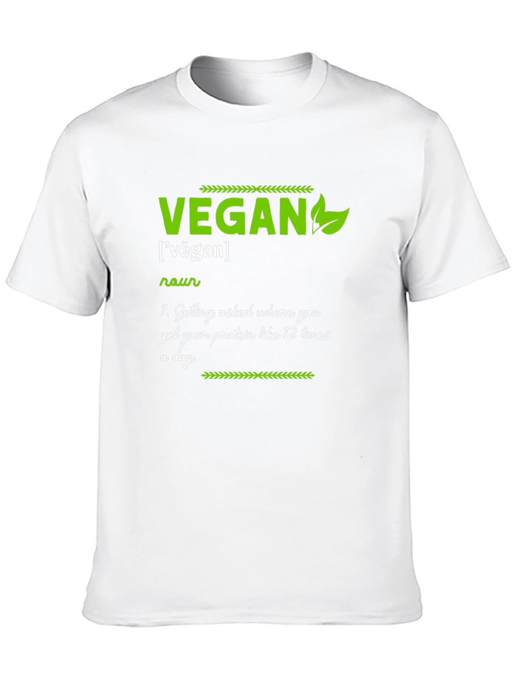 Vegan Definition T-Shirt - Funny Protein Question Tee