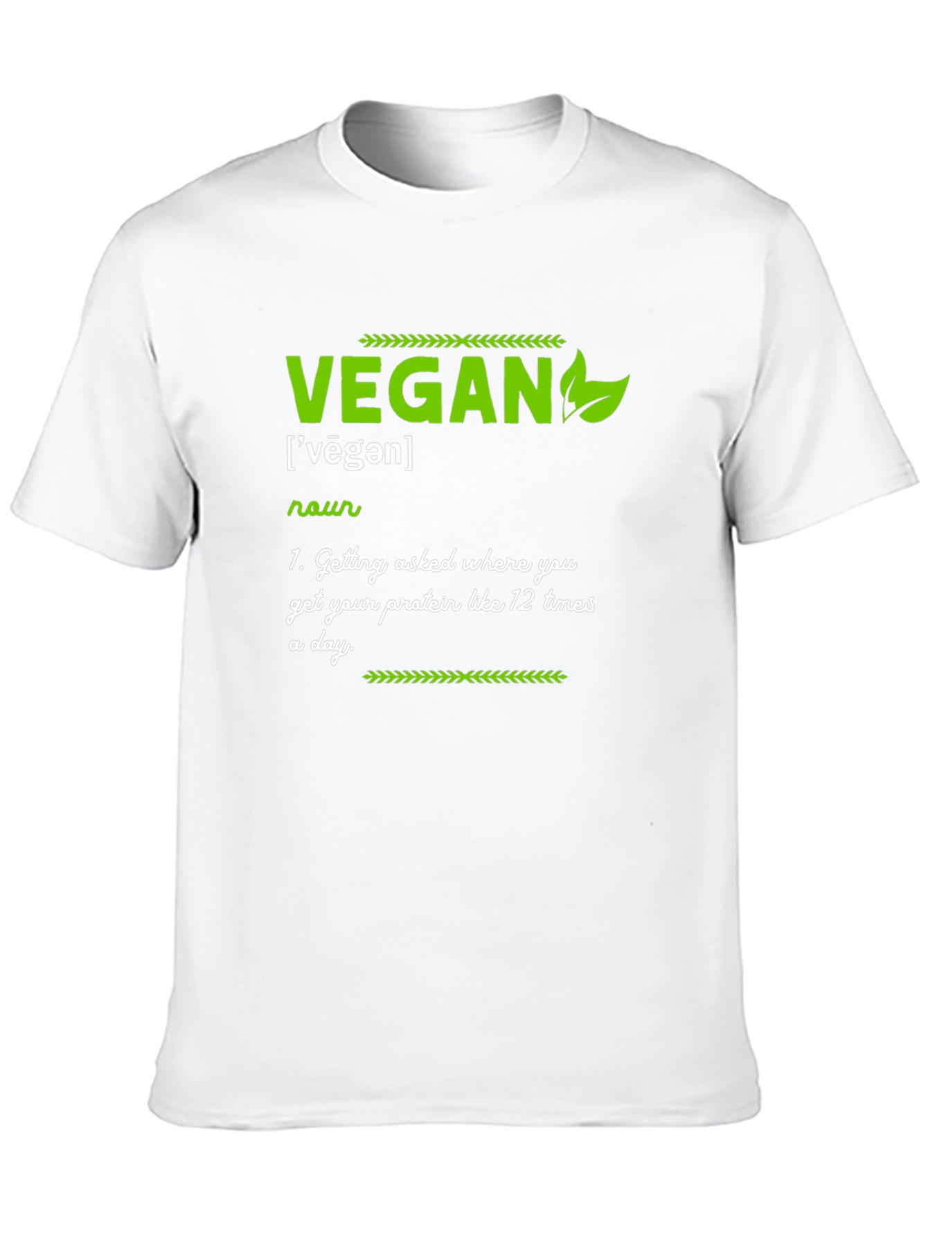Vegan Definition T-Shirt - Funny Protein Question Tee