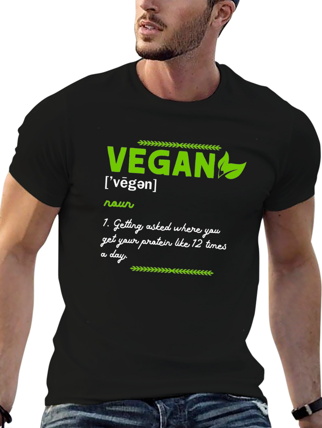 Vegan Definition T-Shirt - Funny Protein Question Tee