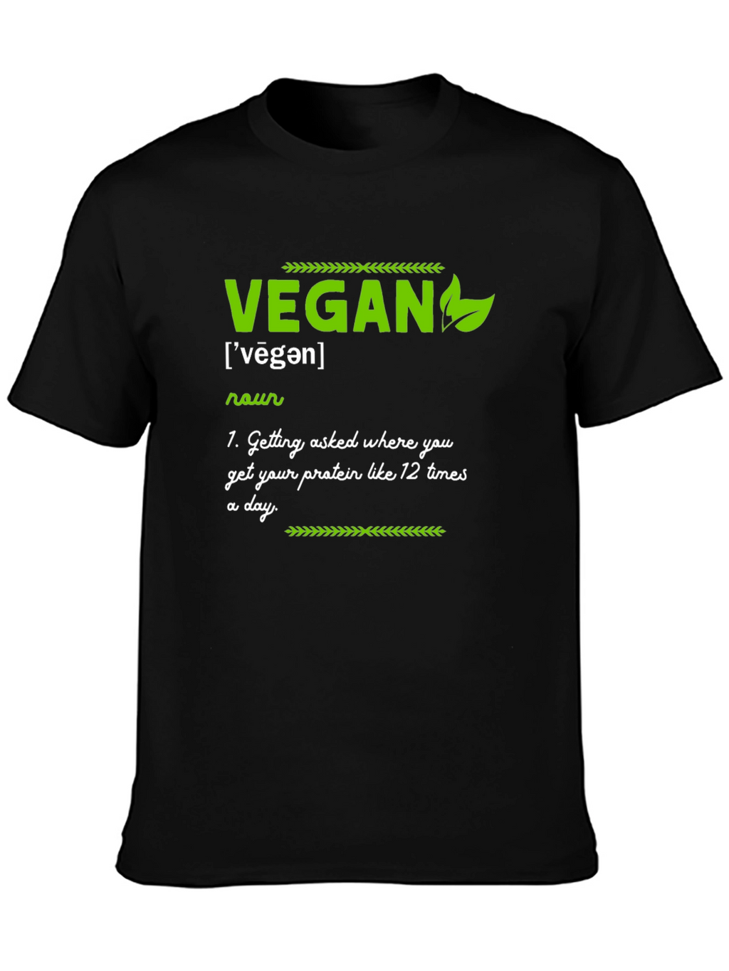 Vegan Definition T-Shirt - Funny Protein Question Tee