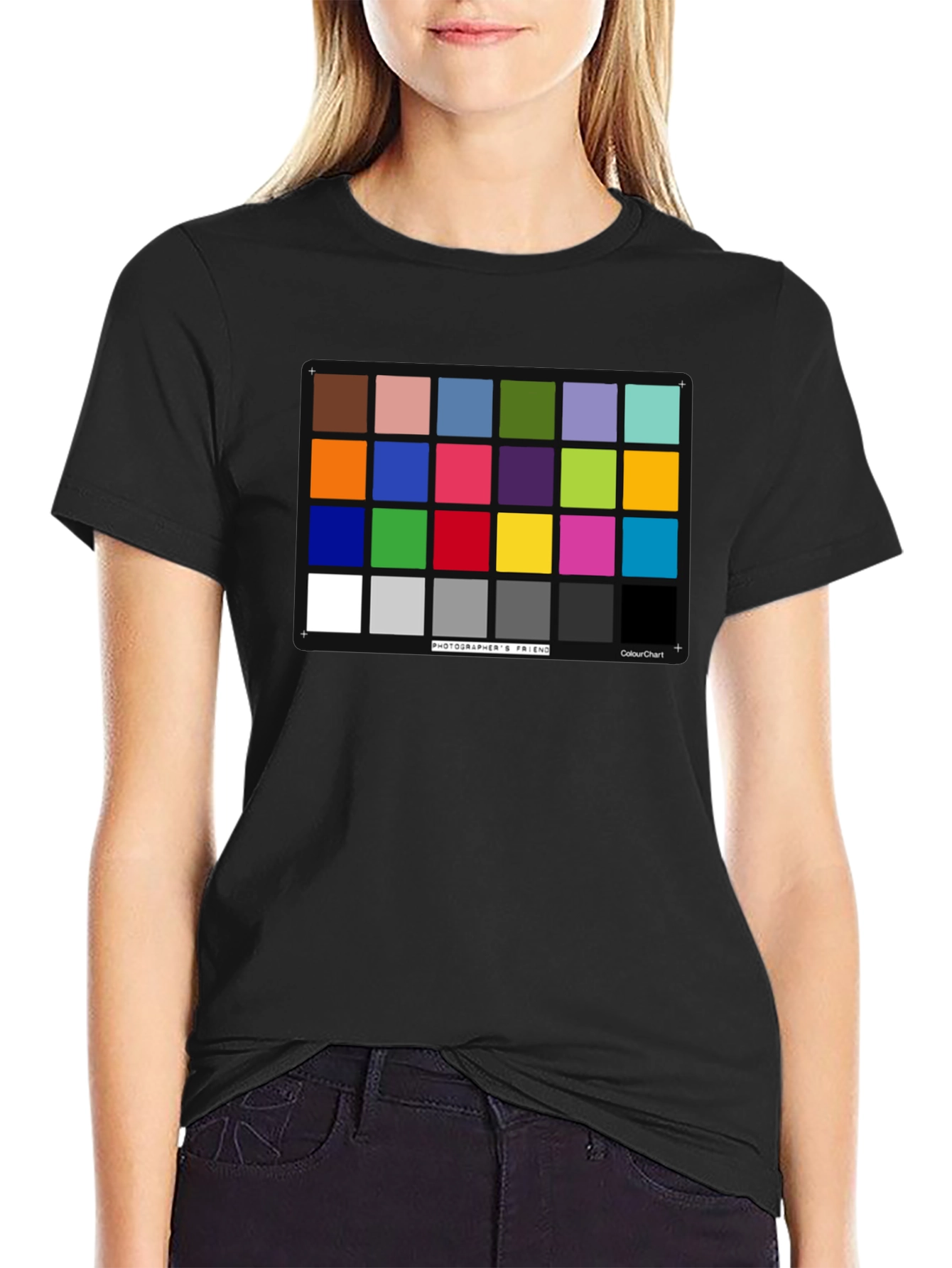 Photographers Color Chart Black T-Shirt