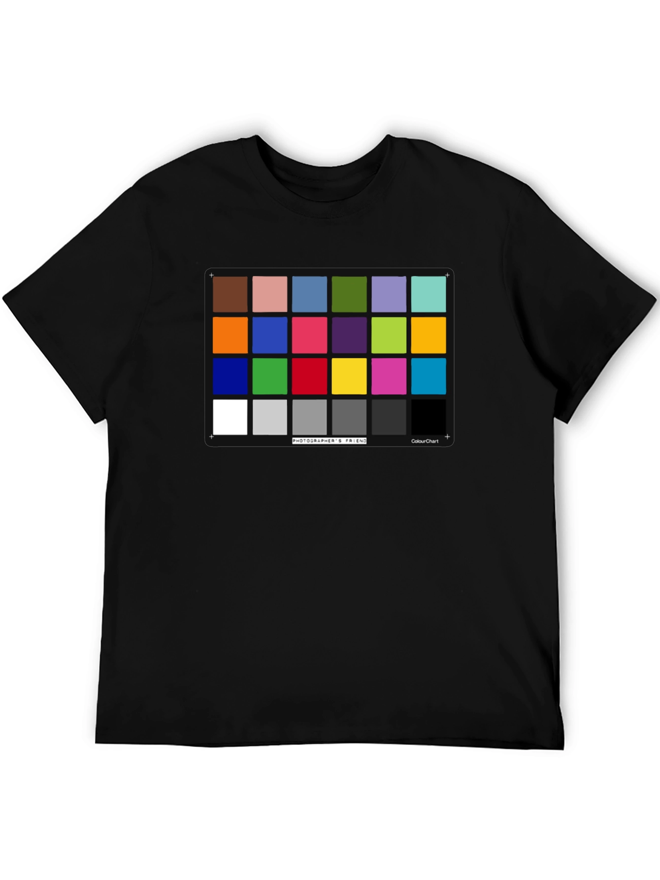 Photographers Color Chart Black T-Shirt