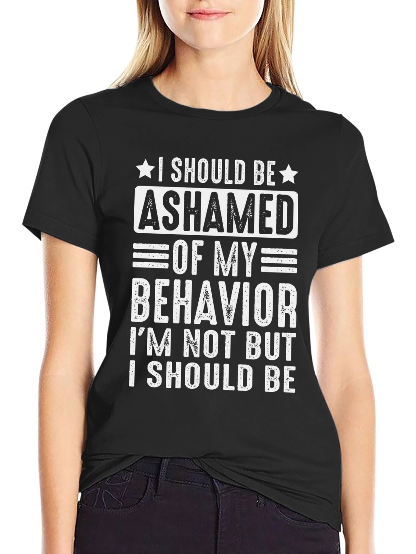 Ashamed of My Behavior Funny T-Shirt