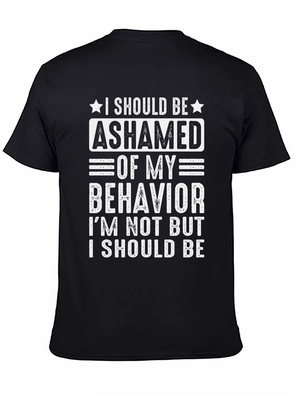 Ashamed of My Behavior Funny T-Shirt