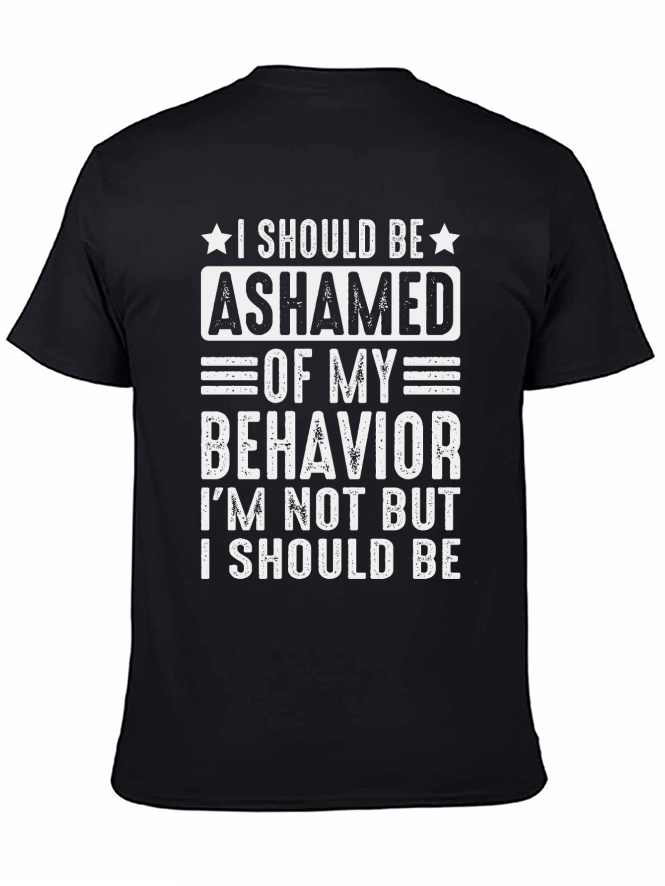 Ashamed of My Behavior Funny T-Shirt