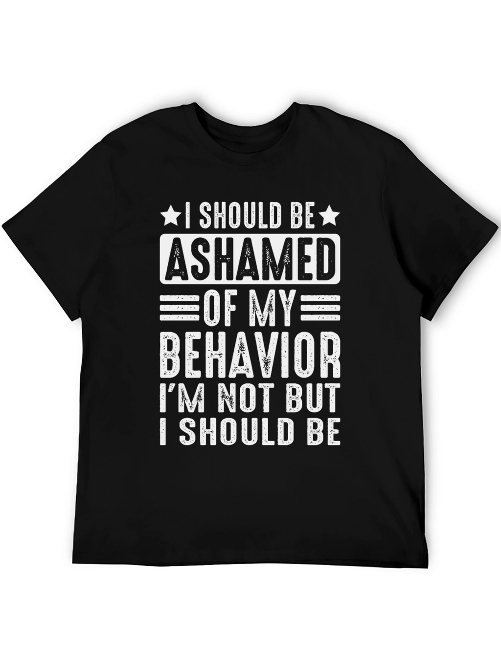 Ashamed of My Behavior Funny T-Shirt