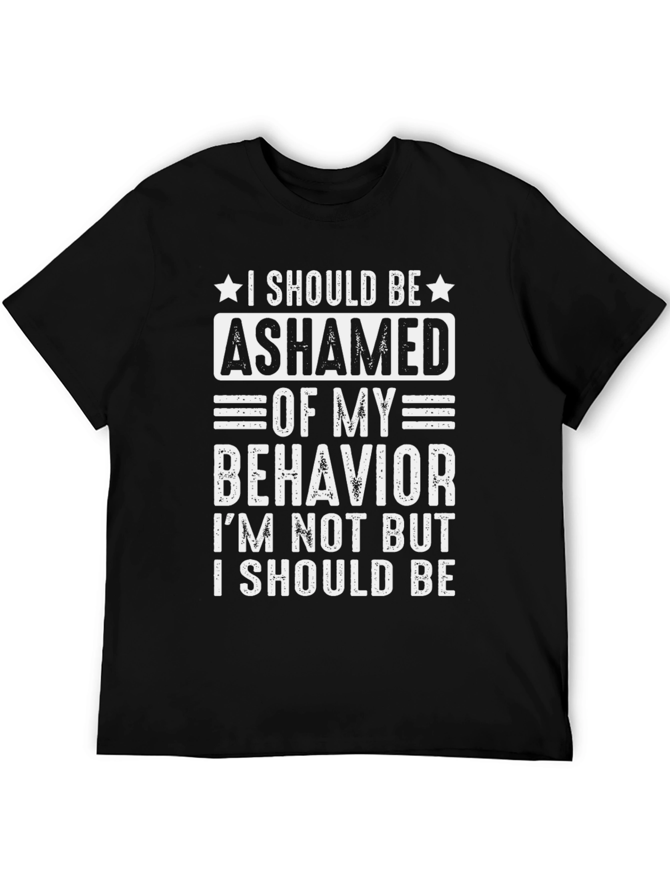 Ashamed of My Behavior Funny T-Shirt