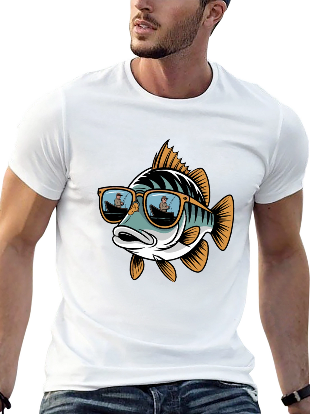 Cool Fish Graphic Tee - Angler Sunglasses Design